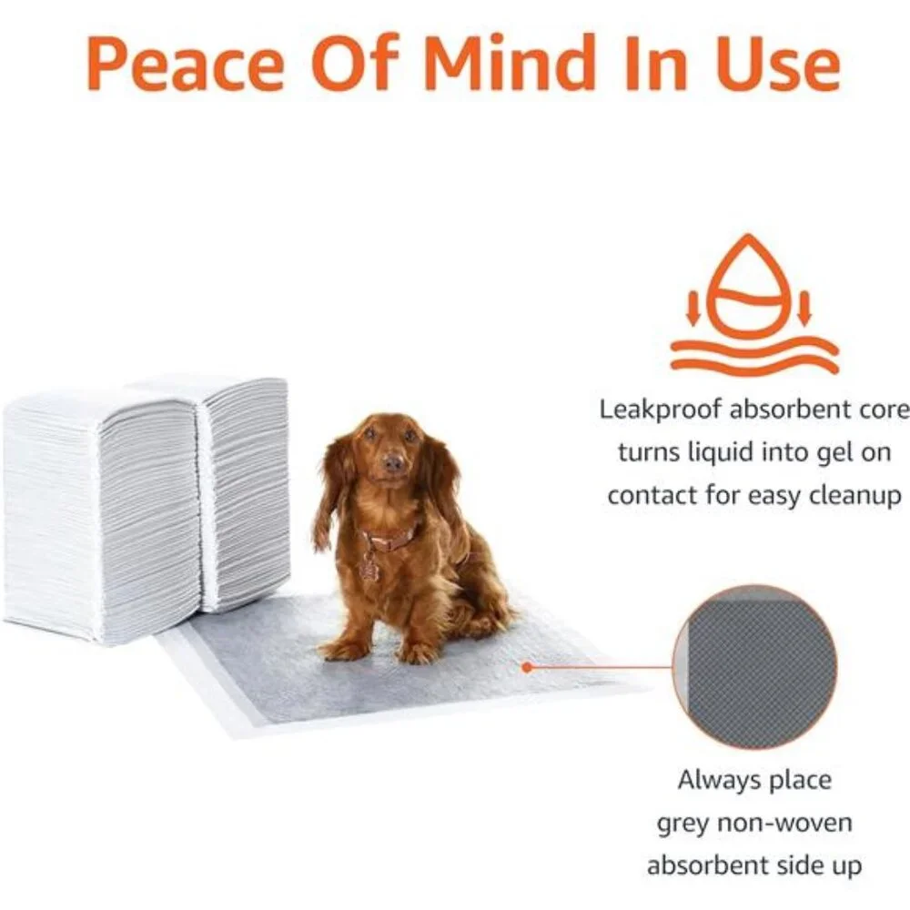 Leak-Proof Puppy Training Pads, Odor Control, Quick-Dry Surface,Regular,120-Pack